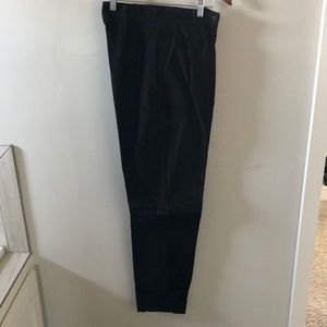 Black suede pants
